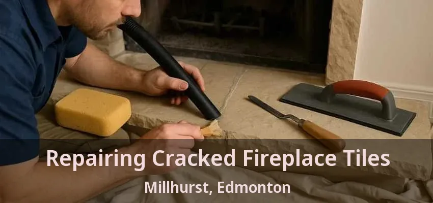 Repairing Cracked Fireplace Tiles Millhurst, Edmonton - AB